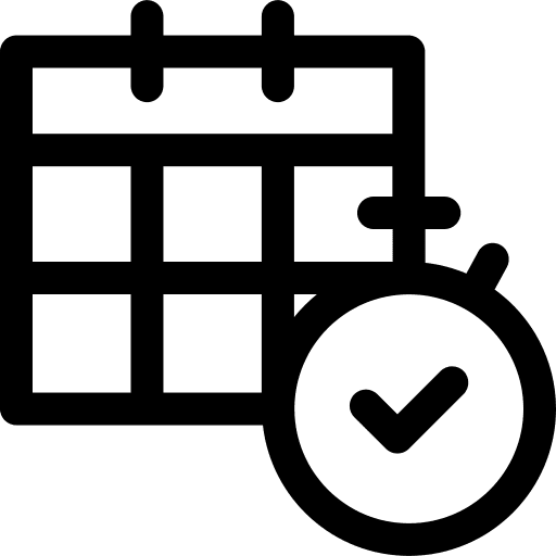 Deadline time and date clock timer icon