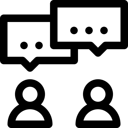 Discuss speak chat bubble discussion icon