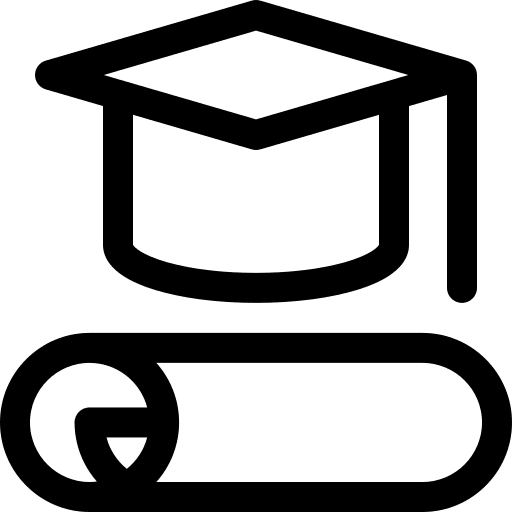 Graduate cap fashion mortarboard icon