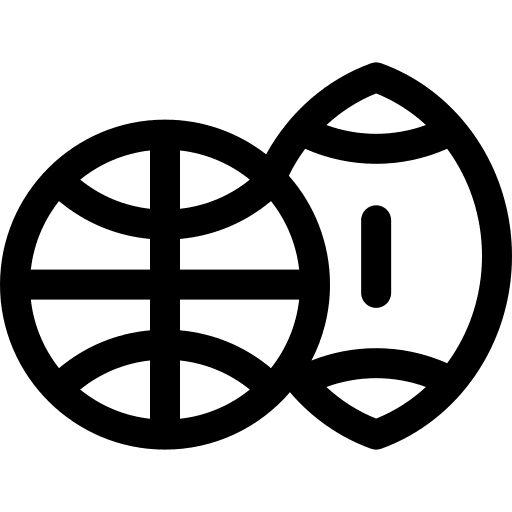 Sport rugby american football basketball icon