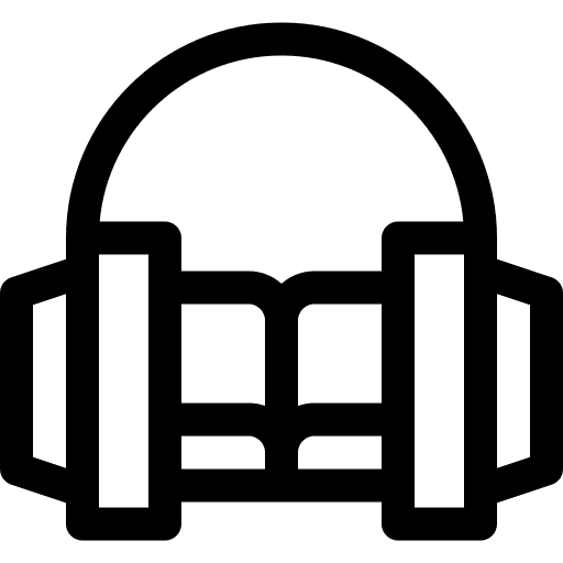 Audiobook listen ebook headphone icon Audiobook listen ebook headphone icon