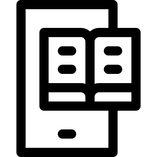 Ebook e learning education phone icon Ebook e learning education phone icon