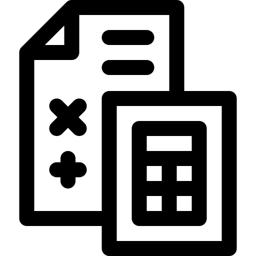 Maths calculator files exam icon Maths calculator files exam icon