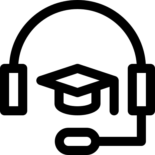 Online class education online class headphone icon Online class education online class headphone icon