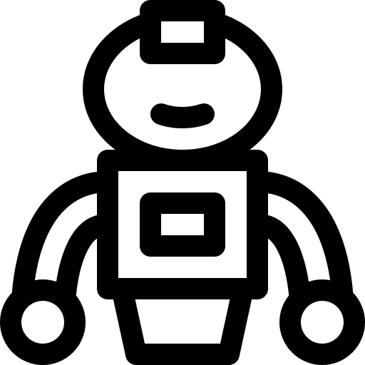 Robotic toy technology electronics icon Robotic toy technology electronics icon