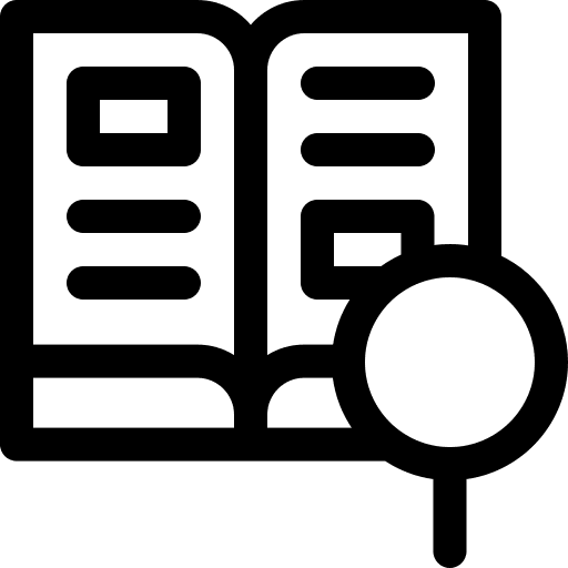 Search education search literature icon Search education search literature icon