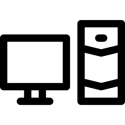 Computer electronics monitor pc tower icon Computer electronics monitor pc tower icon