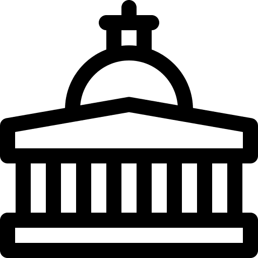 University building academy column icon University building academy column icon