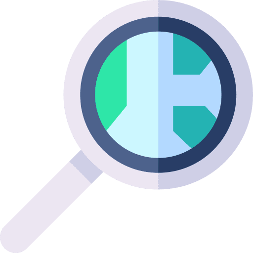 Earth magnifying glass observation earth icon Earth magnifying glass observation earth icon