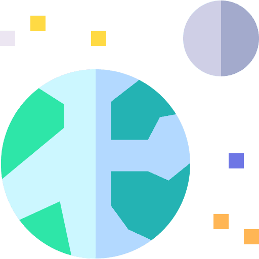 Earth space universe education icon Earth space universe education icon