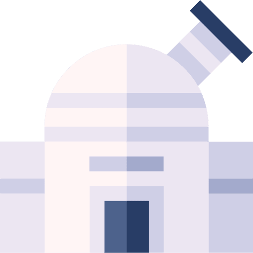 Observatory architecture and city observation building icon Observatory architecture and city observation building icon