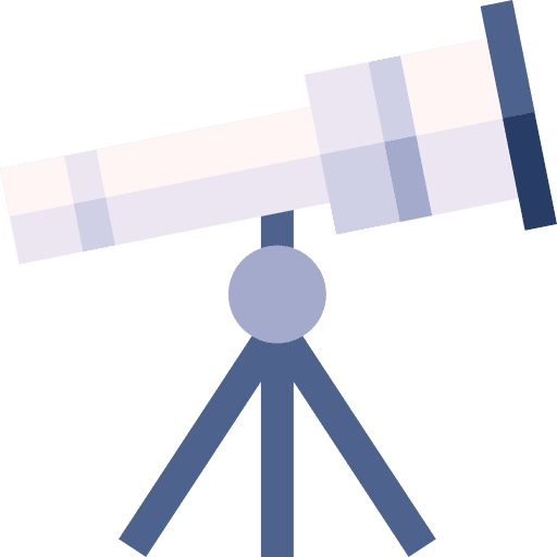 Telescope astronomy spyglass education icon Telescope astronomy spyglass education icon