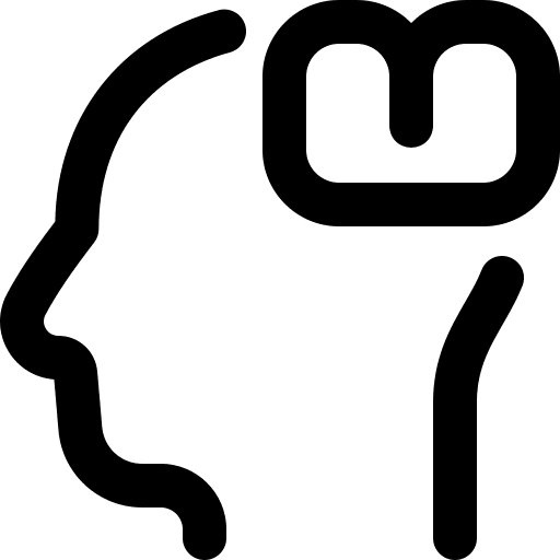 Learning education knowledge head icon Learning education knowledge head icon