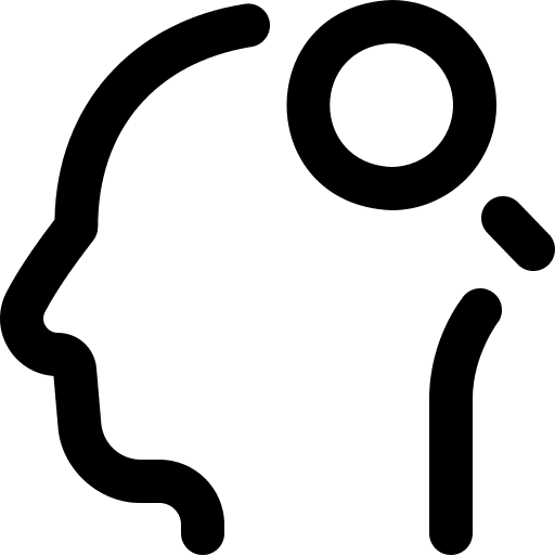 Search healthcare and medical head thinking icon Search healthcare and medical head thinking icon