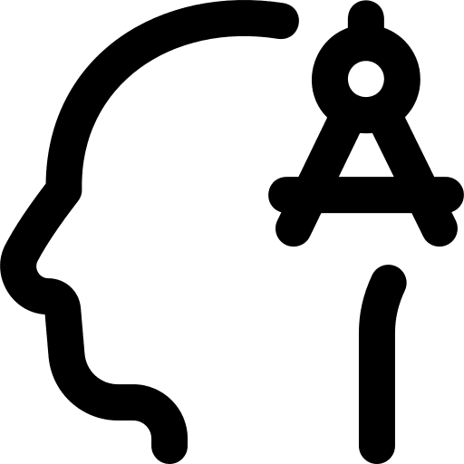 Precision business and finance head compass icon Precision business and finance head compass icon