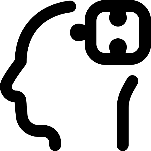 Solution human mind intelligence complex icon Solution human mind intelligence complex icon