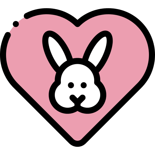Cruelty free heart vegan animal icon