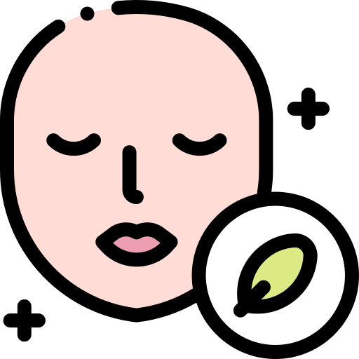 Organic peeling facial treatment icon