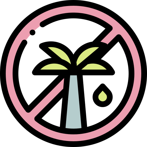 Palm oil free bottle cosmetic healthcare icon