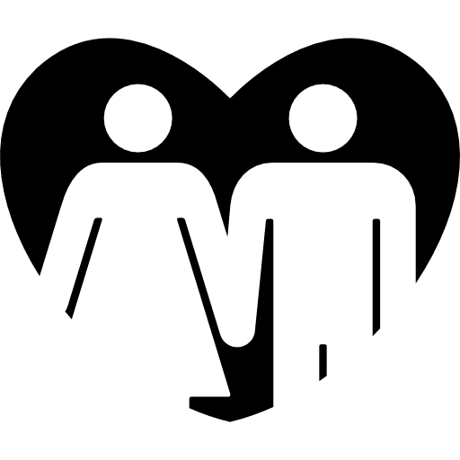 Couple in love persons in love love icon