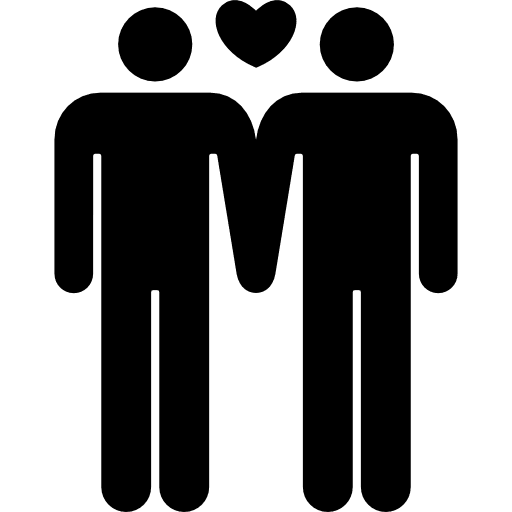 Men couple in love man familiar homosexuality icon