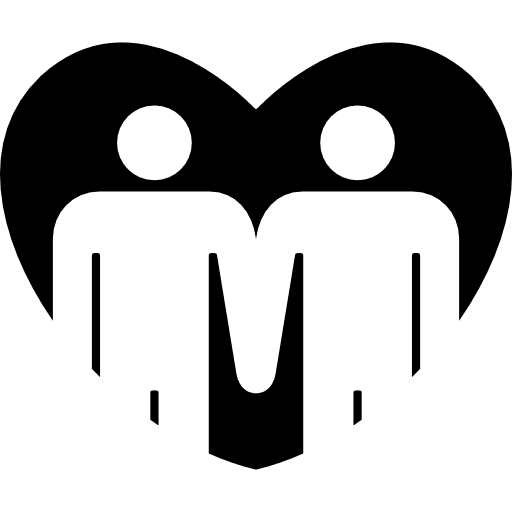 Familiar group of men couple in love man familiar persons icon