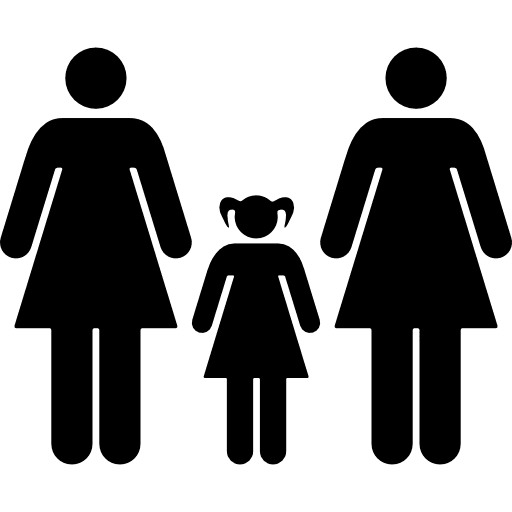 Female familiar group of three women three mothers icon