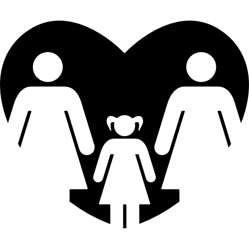 Love between familiar women group family woman icon