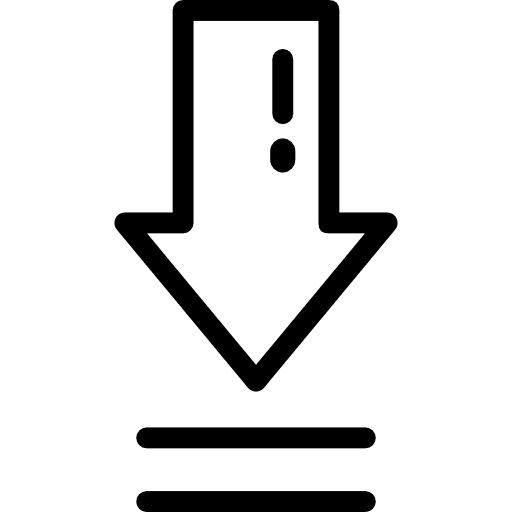 Download arrow south direction downloading icon