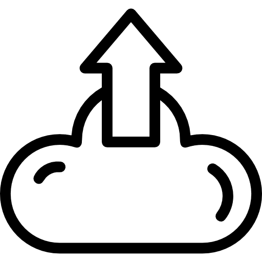 Upload information technology file storage data storage icon