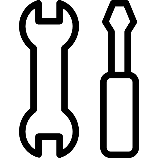 Settings tools setup screwdriver wrench icon