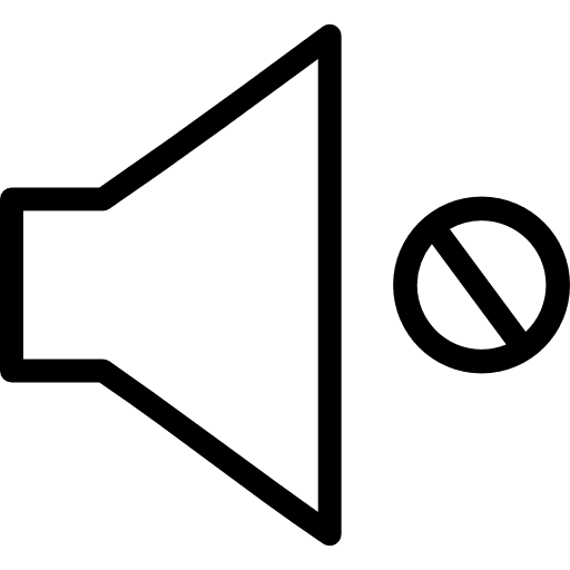 Volume off audio forbidden speaker icon