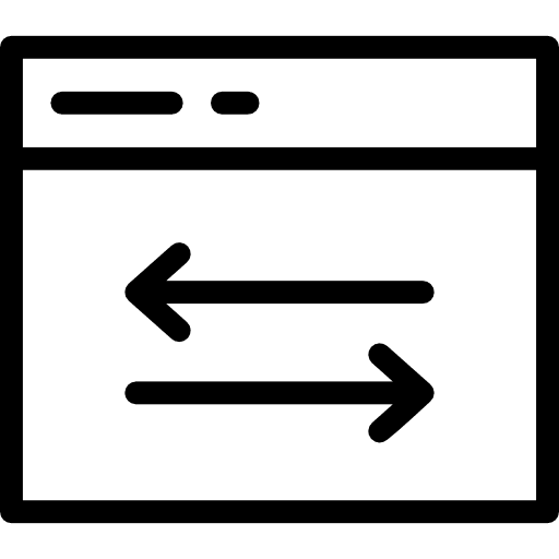 Web links left arrow website arrows icon