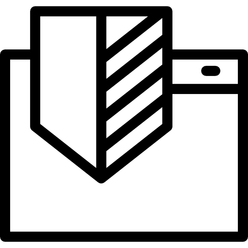 Website protection shield interface security icon