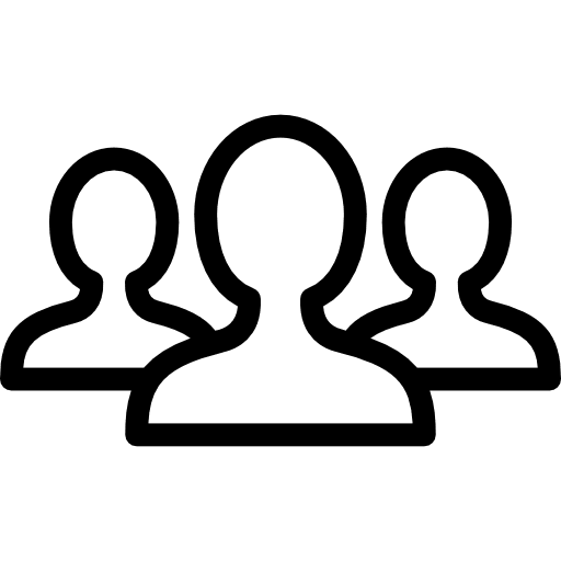 Work team group networking technology icon