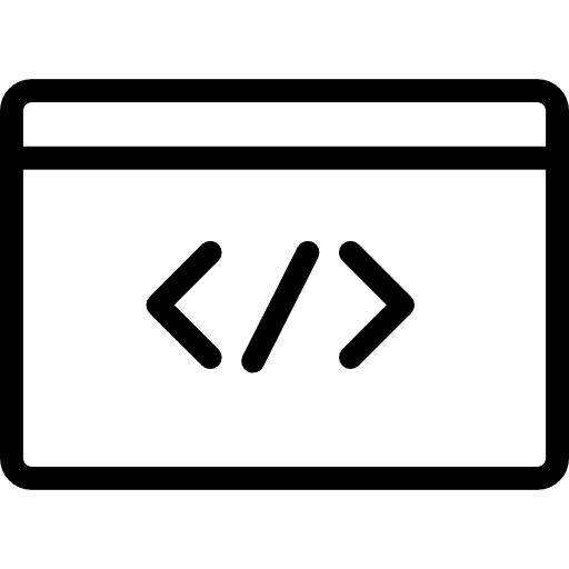 Code design computing browser coding icon