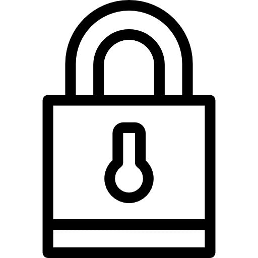 Padlock key keyhole locked blocked icon