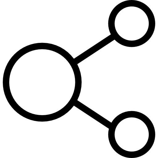 Sharing symbol circular social network social media icon