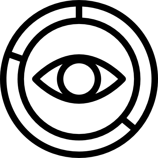 Data visualization circles visualize technology icon