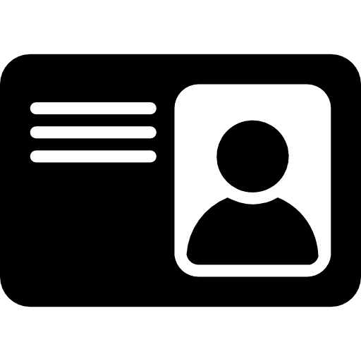 Id card business pass identity icon