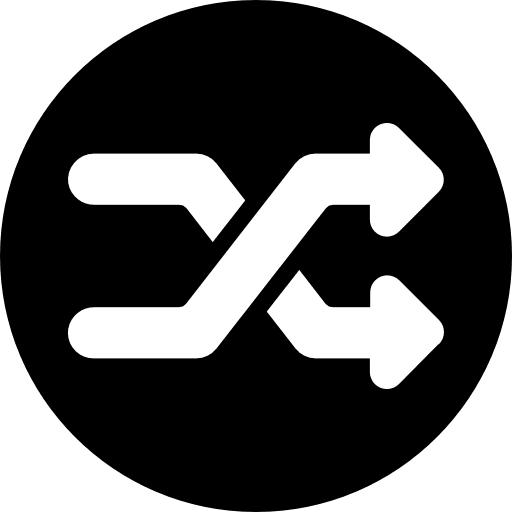 Shuffle arrows redirect symbols icon
