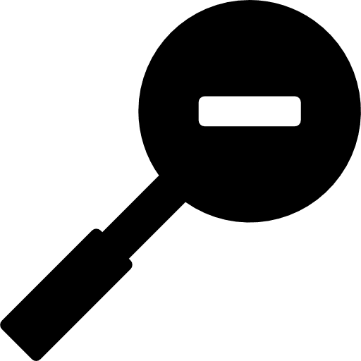 Zoom out zoom detective magnifying glass icon