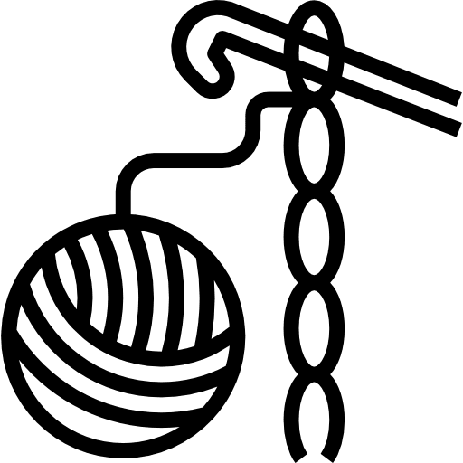 Crochet knitting crochet tools and utensils icon