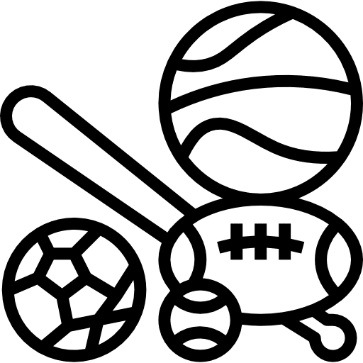 Sports baseball tennis physical education icon