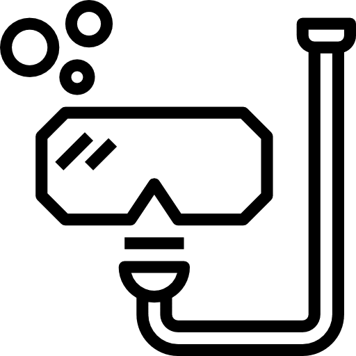 Snorkel dive sports goggle icon Snorkel dive sports goggle icon