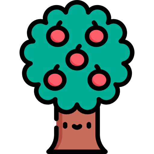 Apple tree nature fruit tree botanical icon Apple tree nature fruit tree botanical icon