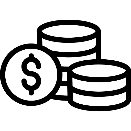 Dollar coin cost business and finance icon