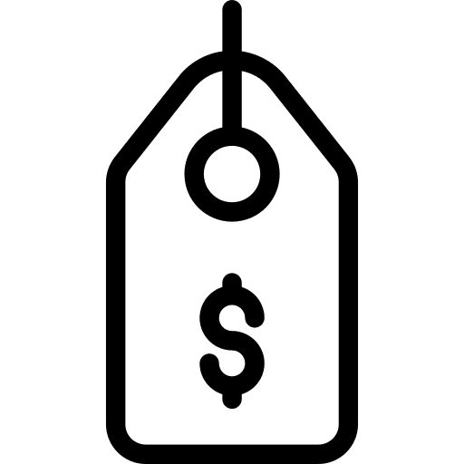 Dollar tag label shopping price tag icon