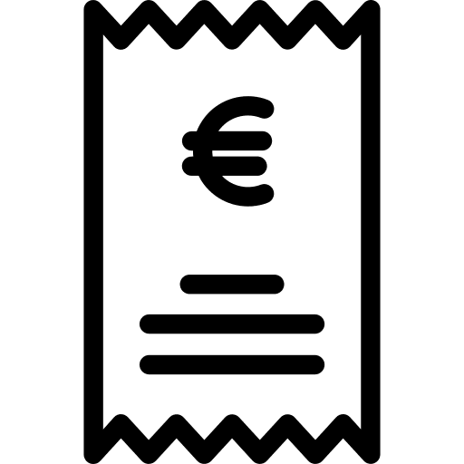 Invoice bill payment receipt icon