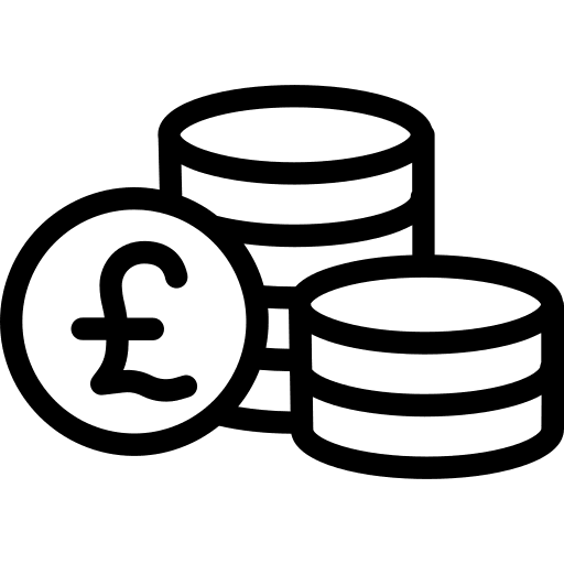 Pound sterling currency commerce and shopping money icon